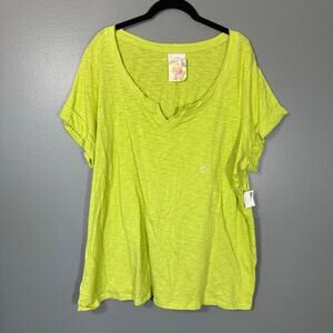 Avenue NWT Green Creativi-Tee Short Sleeve T-Shirt - 22/24 - Women's Plus Size